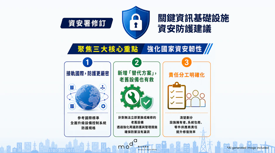 資安署修訂《關鍵資訊基礎設施資安防護建議》 聚焦三大核心重點強化國家資安韌性